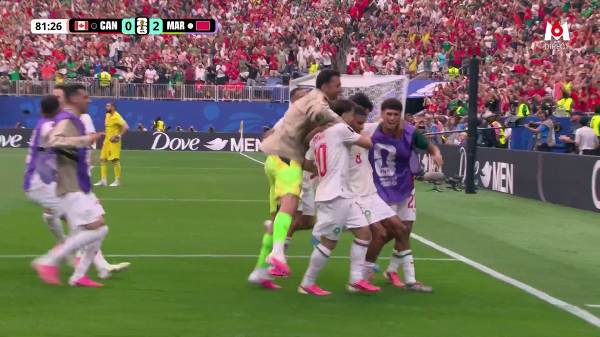 Contre éclair du Maroc en fin de match, Ounahi signe le doublé et enterre les espoirs canadiens ⚽️ Le Maroc mène 2-0. Suivez le match sur M6 et M6+ #CDM2026 #FIFAWorldCup #MARCAN