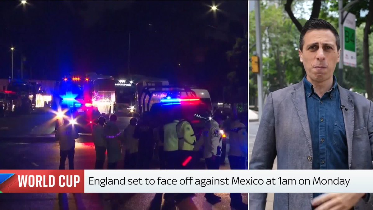 Ahead of England's last-16 World Cup match with Mexico tomorrow, Rob Harris provides an update on the conditions, atmosphere and security operation in Mexico City 📺 Sky 501, Virgin 602, Freeview 233 and YouTube