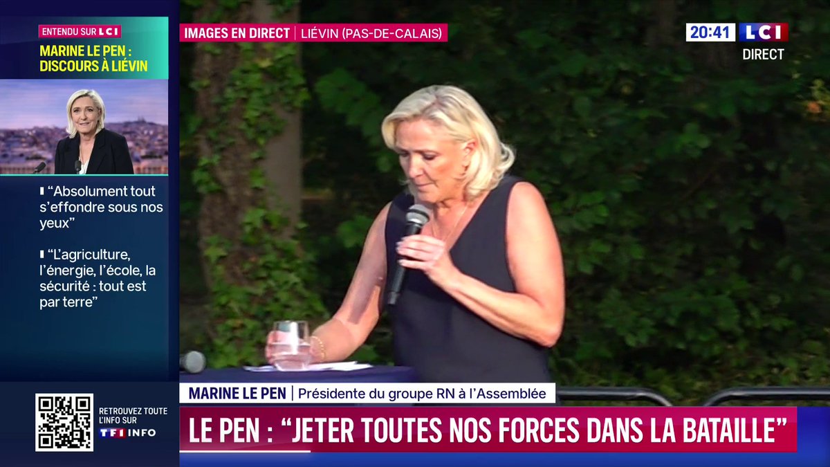 🗣️ "Nous sommes aujourd’hui dans un pays où rien n’a sérieusement été fait pour protéger les enfants contre les agressions sexuelles", Marine Le Pen depuis Liévin (Pas-de-Calais)