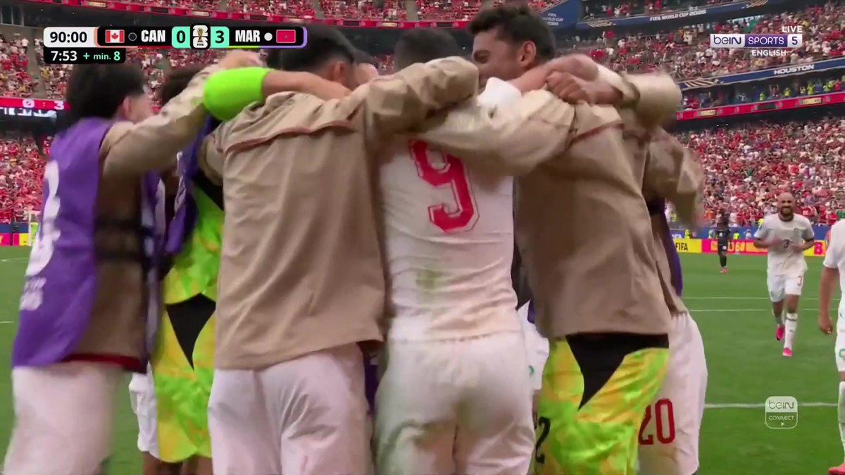 GOAL! Soufiane Rahimi puts the icing on the cake for Morocco deep into stoppage time! 🇨🇦 Canada 0-3 Morocco 🇲🇦 #FIFAWorldCup | #beINWC26 | #Morocco