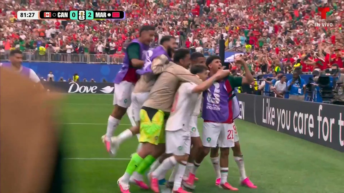 MOROCCO ADVANCES TO THE QUARTERFINALS THANKS TO AN AZZEDINE OUNAHI BRACE! 👏 via Telemundo Deportes