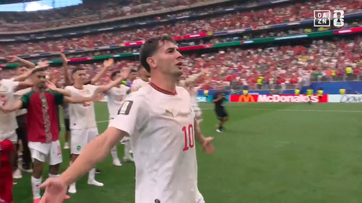 🇲🇦 BRAHIM LIDERA TAMBIÉN EN LA CELEBRACIÓN CON MARRUECOS 👏 #DAZNMundial #FIFAWorldCup