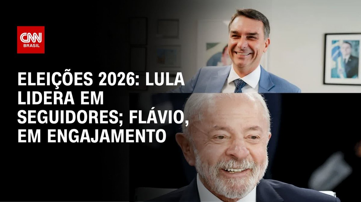 Lula lidera em seguidores; Flávio, em engajamento; assista #AgoraCNN