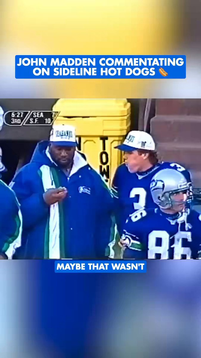 Throwback to John Madden’s iconic commentary 🌭