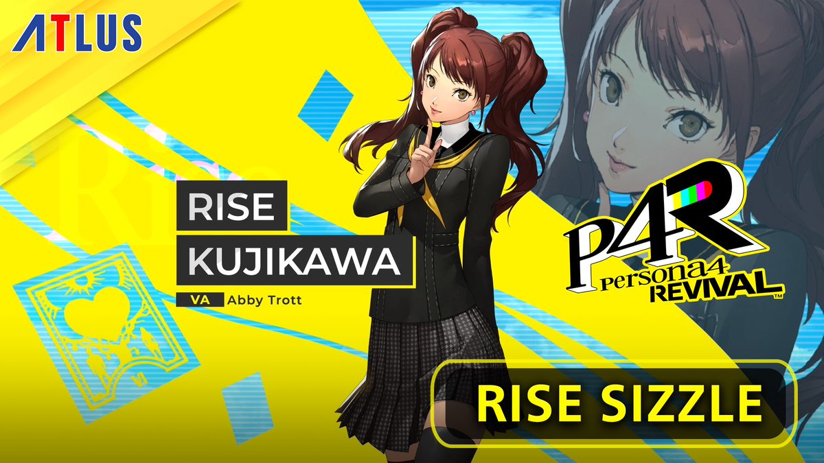 It’s her time to shine 🎼 Spotlighting the Investigation Team’s navigator, Rise, voiced by Abby Trott Abby Trott! Persona 4 Revival goes on air February 18th, 2027. Pre-order now: