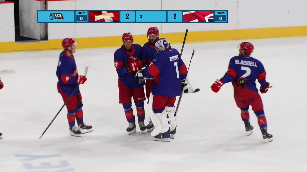 GB go through to the 3ICE World Cup knockouts! 🇬🇧 Lucas Brine and Cameron Briere deliver in the shootout 🏒