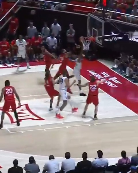 DP wasted no time getting this one going 😮‍💨 first (unofficial) bucket in a Jazz uniform ✅💜 #TakeNote | Darryn Peterson