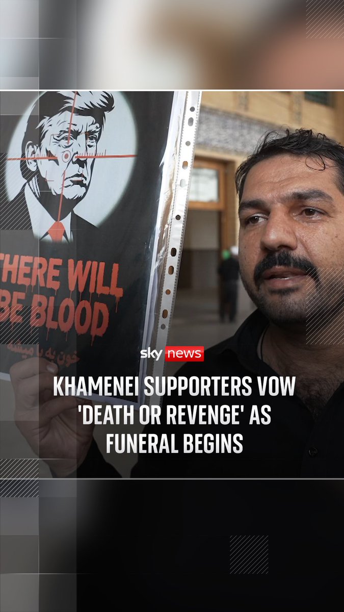 Large crowds gather in Tehran for the funeral rites of Ali Khamenei, some with vengeance on their minds. Sky's international affairs editor Dominic Waghorn reports from Tehran during nearly a week of planned funeral rites for the former supreme leader who was killed in an Israeli and US airstrike.
