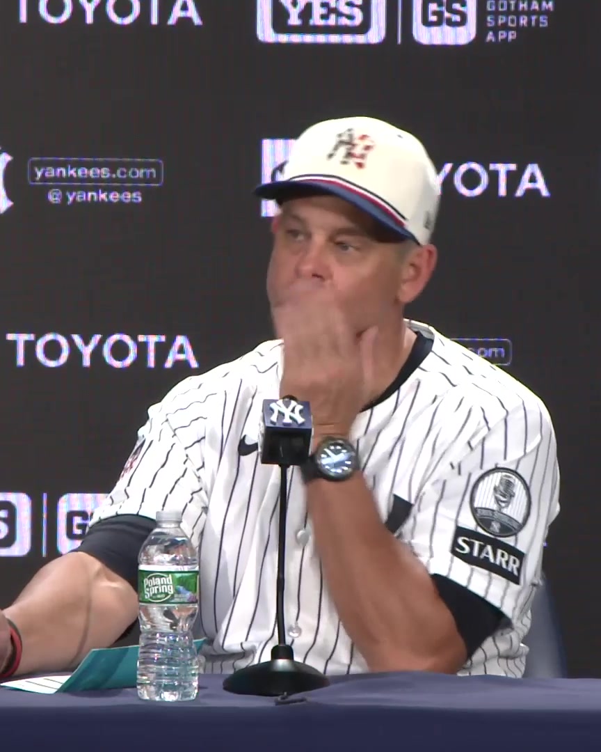 "Execution against the lefties is critical, because obviously, they have a better look at him." Aaron Boone talks about Camilo Doval's struggles against left-handed hitting: