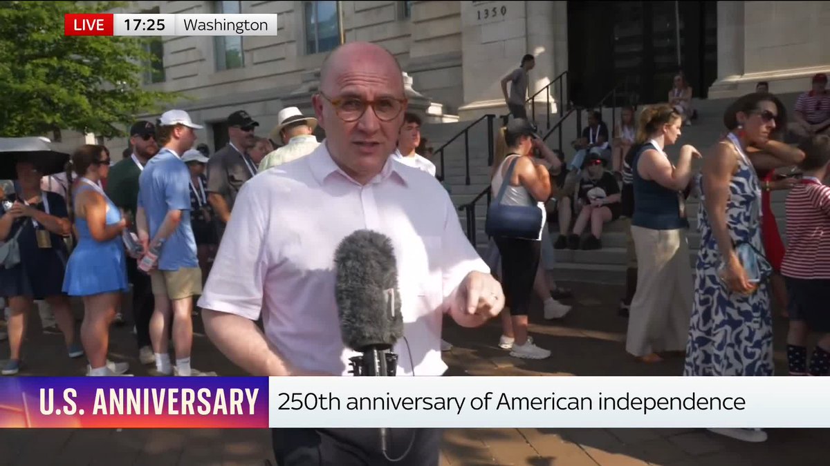 Crowds have been gathering in Washington DC to join the festivities of America's 250th year of independence Joining the hustle and bustle on #TheWrap, U.S. correspondent David Blevins speaks to attendees, before the "biggest fireworks display the world has ever seen" starts