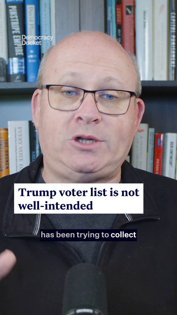 Republicans say the DOJ’s effort to collect voter data from all 50 states and D.C. is just an effort to screen out noncitizens or people who have died. “That’s a bunch of bullshit,” Marc E. Elias says. Want to cut through the BS? It’s what we do every day: