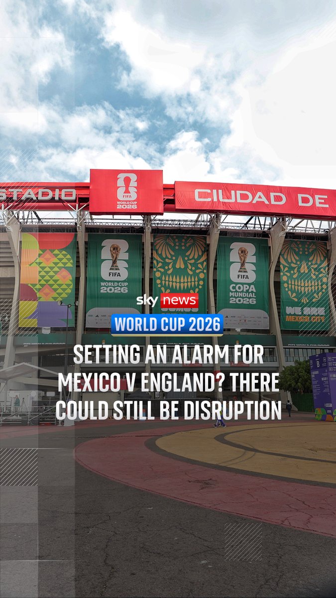 There could still be disruption for England's clash against Mexico, with storms potentially delaying the match. The start time of the game in Mexico City will remain at 6pm local time on Sunday, 1am UK time on Monday. Joanna Robinson explains. 🔗