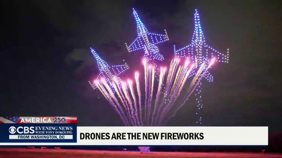 Instead of fireworks, some towns across the U.S. are turning to drones to put on stunning displays in the sky, offering a cleaner and quieter alternative.