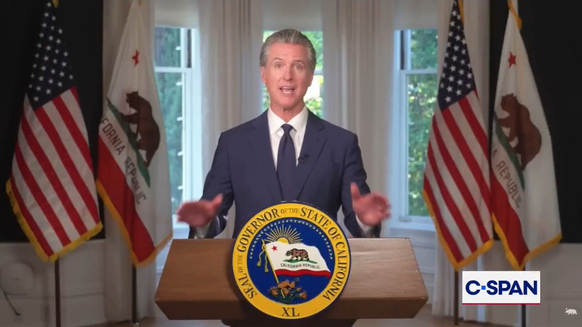 California Governor Gavin Newsom on freedom, independence and "Trump's schemes:" "On America's 250th birthday, we need a declaration of election independence."