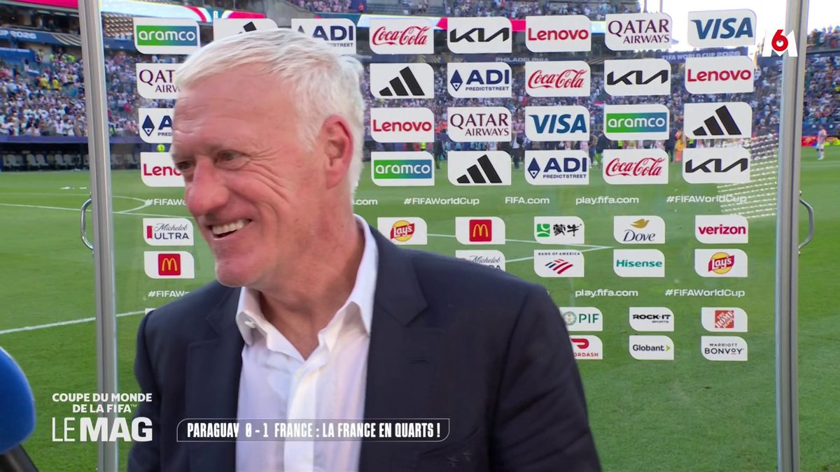 Didier Deschamps revient sur le sang-froid des Bleus face à l'intensité de l'équipe paraguayenne dans ce match 🔥 Suivez les réactions dans le Mag en direct sur M6 et M6+ #CDM2026 #FIFAWorldCup #PARFRA
