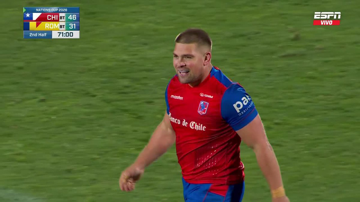 🇨🇱 ¡DIEGO ESCOBAR CERRÓ CIFRAS EN SANTIAGO! ℹ️ El hooker de Los Cóndores apoyó para poner cifras definitivas a la victoria chilena sobre Rumania por 48-31. ➕ Mirá el mejor rugby en Disney+ Plan Premium.