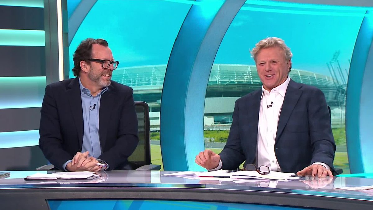 "I don't know why you three are laughing..." 👀 Derm didn't miss anyone in his return to What Caught My Eye 🙏😂 #9AFLSFS | Watch on 9 &amp; 9Now 🖥️