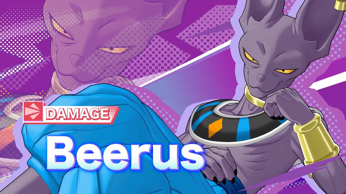 📢NEW HERO Beerus A God of Destruction who switches between short- and long-range Skills to overwhelm all. Use a Finisher or Super Attack to destroy anyone with a Mark of Destruction! #GekishinSquadra #Squadra #DragonBall