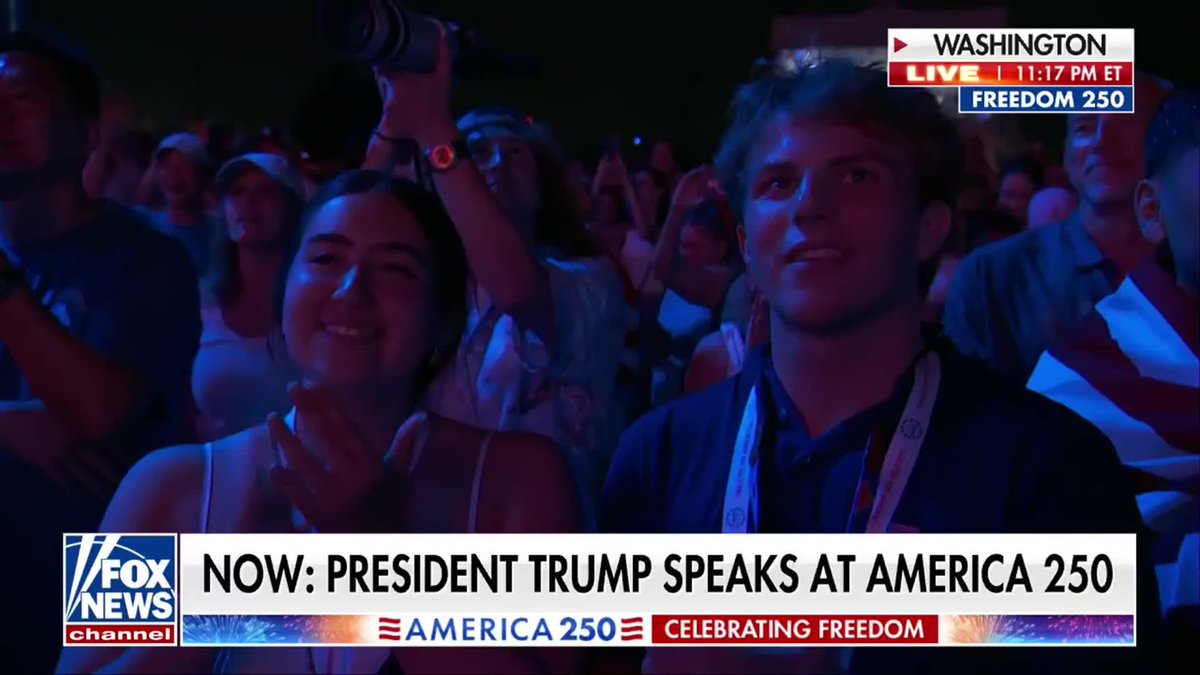 HAPPENING NOW: President Trump celebrates America's 250th anniversary by honoring the Declaration of Independence and hailing the United States as the single greatest nation in human history. "For 250 years, the United States of America has been the hope, the promise, the light and the glory among all of the nations of the world." "All over the world, they try and be like us. Nobody can be like us. And with God's help, we will always be this or even better." | America250 #America250 #Freedom250