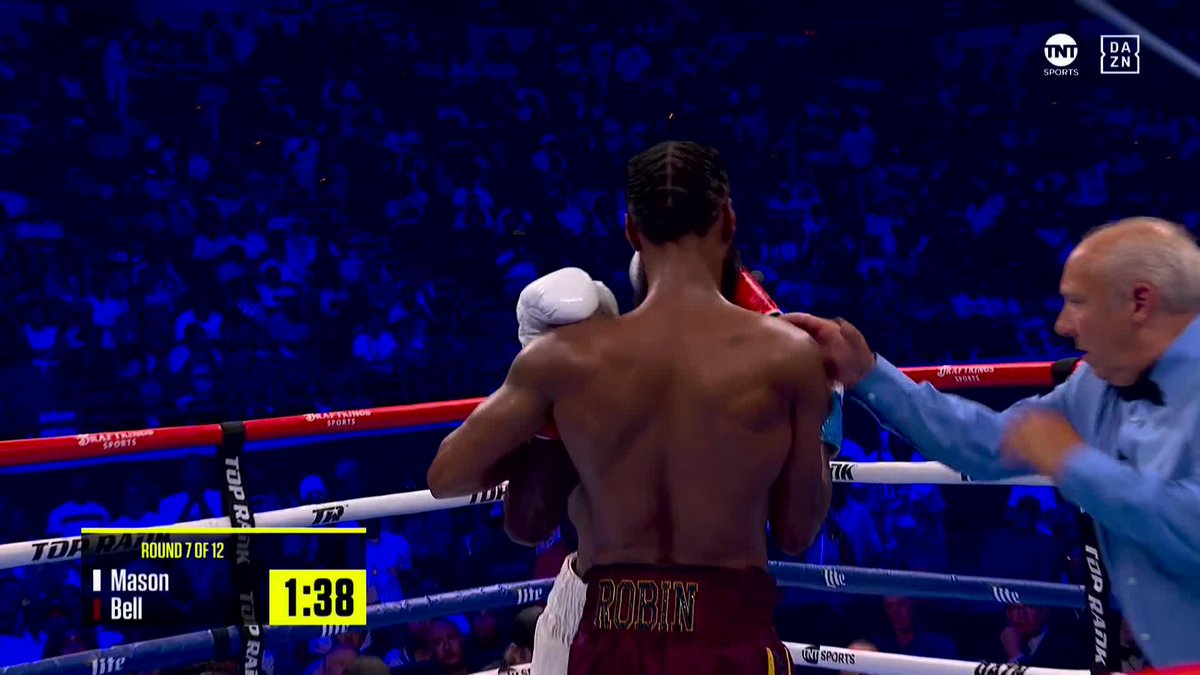 HUGE LEFT HAND FROM MASON 😤 #TheFight | #MasonBell LIVE NOW on DAZN and TNT ▪️