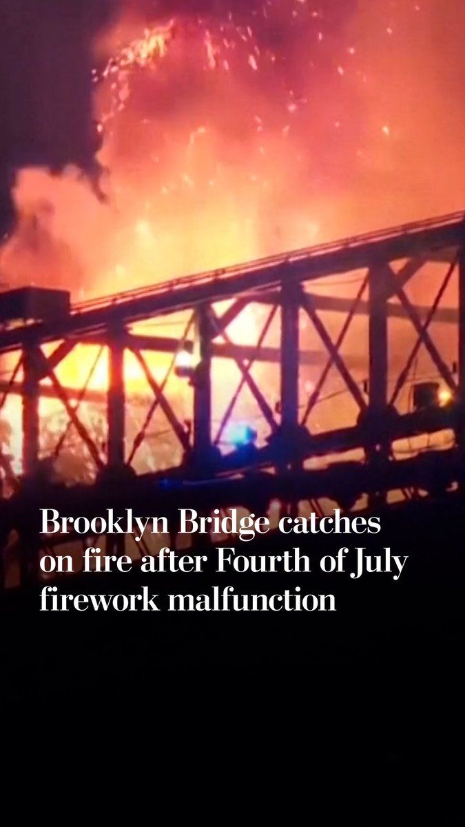 A fire broke out on the Brooklyn Bridge in New York during the city’s July Fourth fireworks show. No injuries were reported.