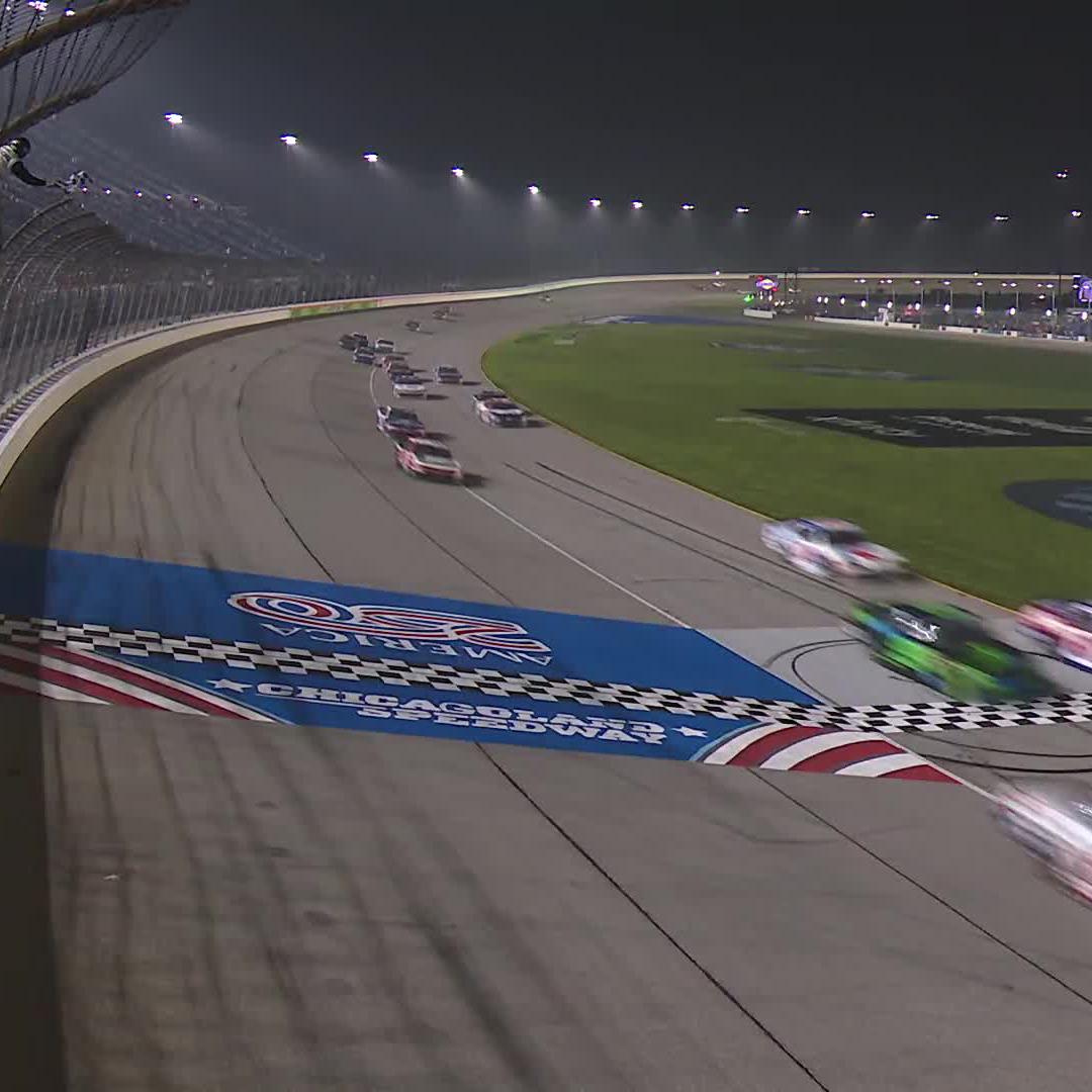 .Brandon Jones ends up on top in the first overtime restart of the season!
