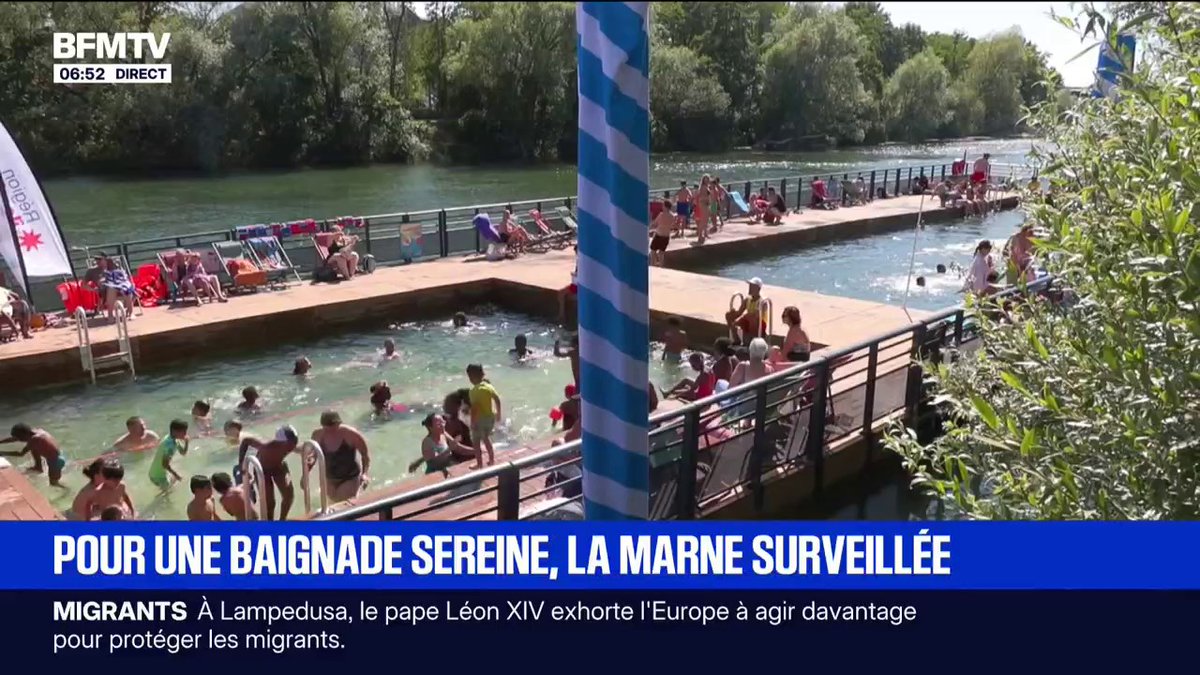 La Rive de Neuilly: la zone de baignade naturelle et sécurisé à rouvert ce samedi