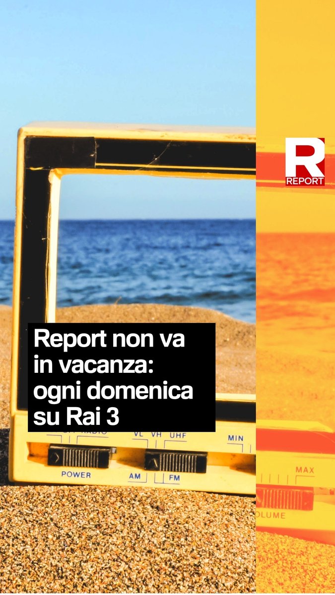 🏖🏖#Report non va in vacanza: Le repliche estive tornano in prima serata, su #Rai3, da domenica 12 luglio