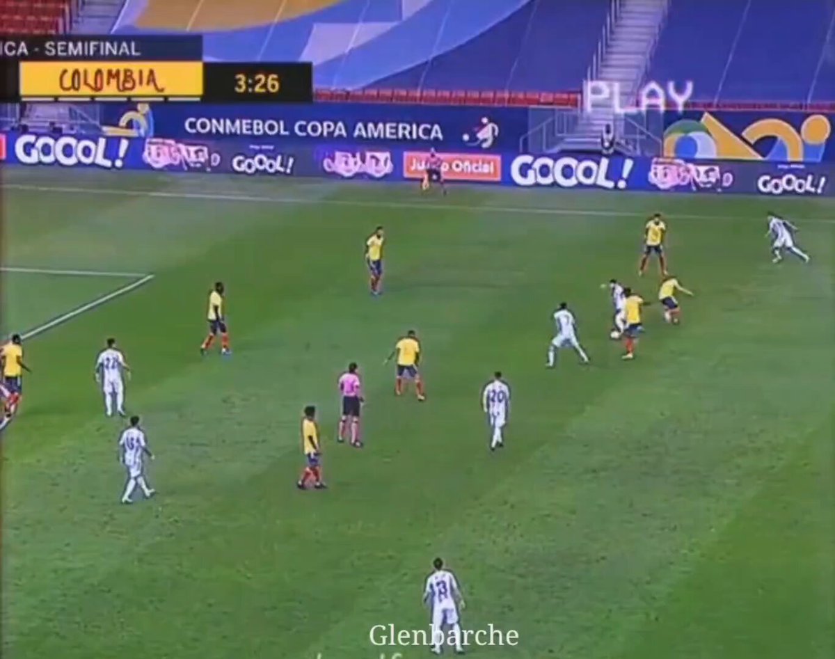 In 2021 Colombia received 6 yellow cards against Argentina. All 6 of them were fouls on Lionel Messi and he still played with blood on his ankle