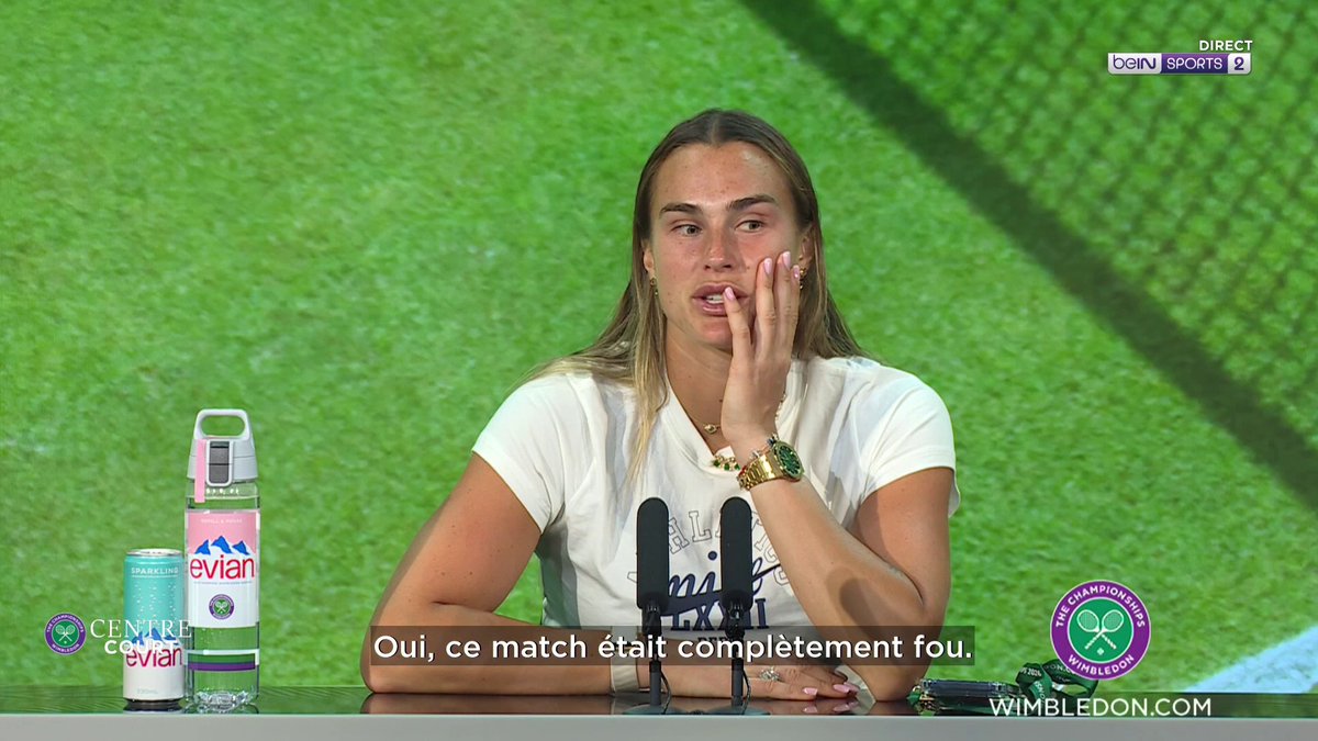 [📺LIVE] 🎾 #CentreCourt 🎙️ Aryna Sabalenka : "J'adore affronter Osaka" #TennisExtra #Wimbledon