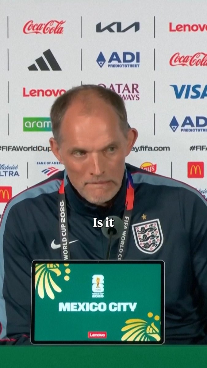 "The support didn't reach me..." Thomas Tuchel denies reports that his England team will be using viagra to help cope with the altitude in Mexico City 😅