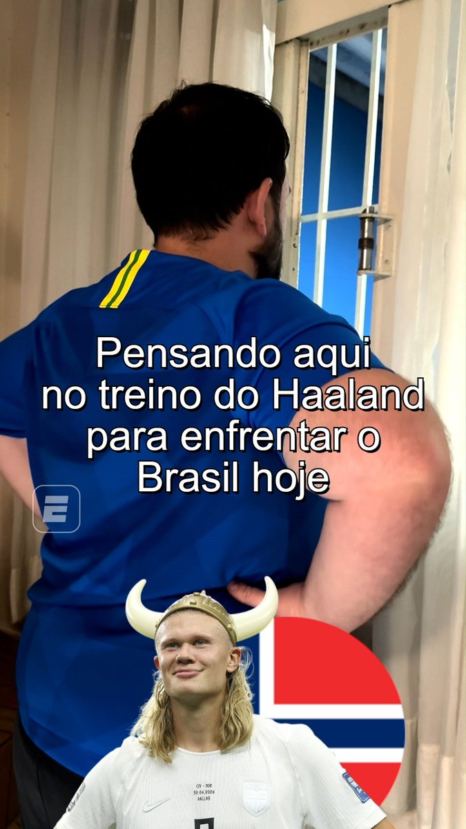 Confiamos em você, Gabriel Magalhães 😅😅😅 Assista a Brasil x Noruega neste domingo (05/07), com transmissão ao vivo pela CazéTV, disponível sem custo adicional no #DisneyPlus #ESPN2026 #FIFAWorldCup #Brasil #Noruega #meme