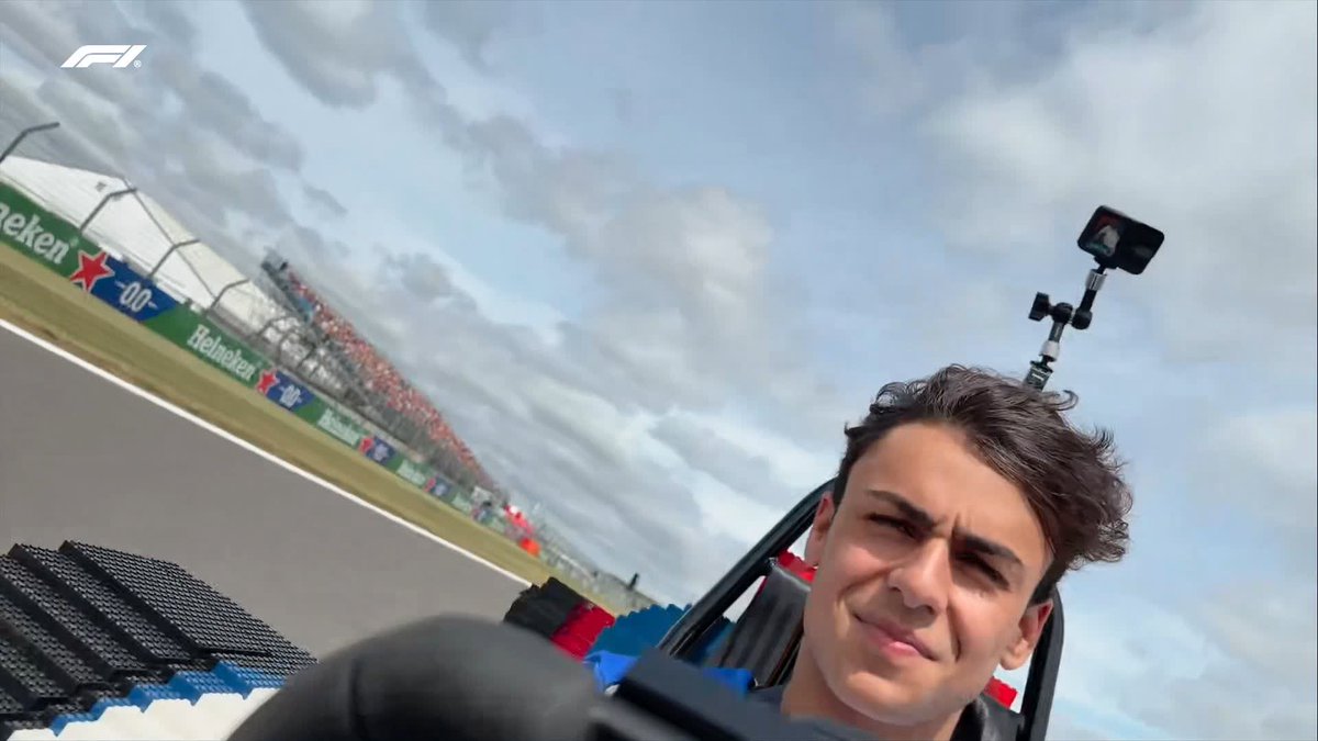 "Aw... I'm on TV!" - Arvid Lindblad (An athlete who is on TV every other weekend) 😆 #F1 #BritishGP