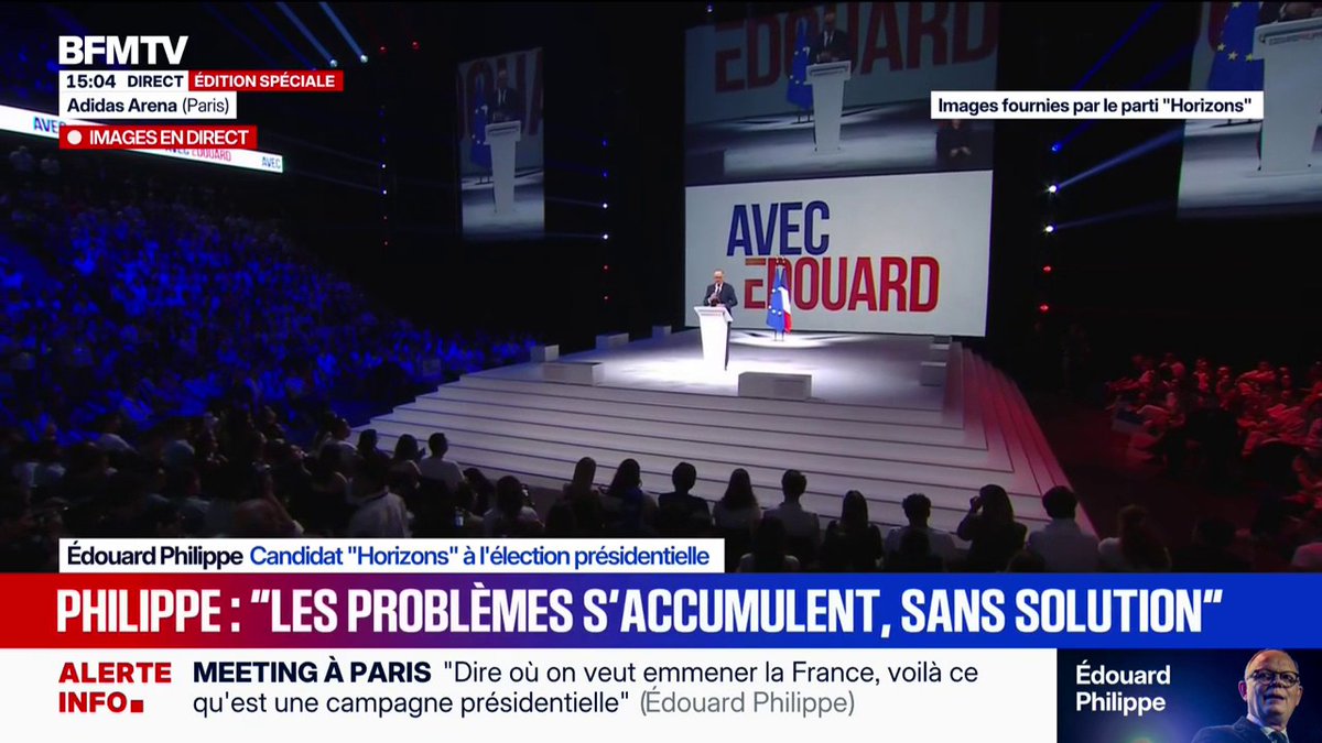 Cette campagne "commence dans un pays inquiet, en colère, fatigué de voir les problèmes s'accumuler sans que les solutions ne suivent", lance Édouard Philippe