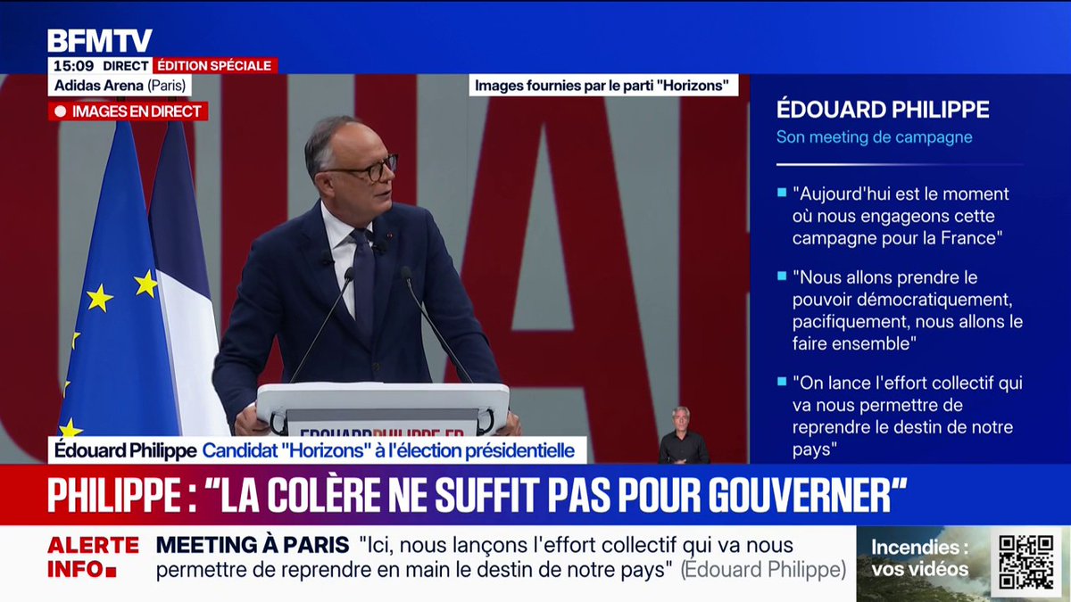Présidentielle 2027: "La colère ne suffit pas pour gouverner un pays", assure Édouard Philippe, candidat "Horizons"