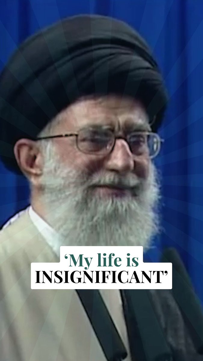 KHAMENEI: ‘My life is insignificant’ In a humble public address after riots in 2009, Imam Khamenei said that the Islamic Republic belonged to the awaited Twelfth Imam, who Shi'a Muslims believe will deliver justice on Earth, and that he would sacrifice everything to defend it.