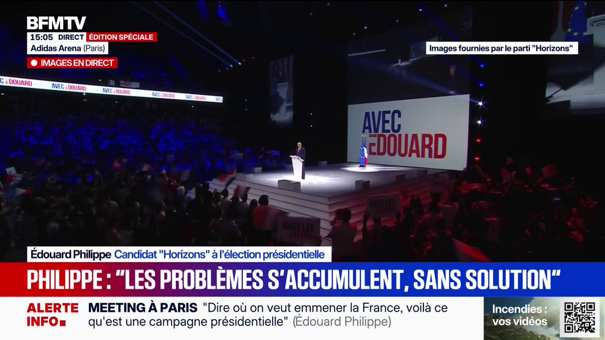"En trois générations, ma famille est passée des docks du Havre au perron de Matignon", assure Édouard Philippe, candidat à la présidentielle