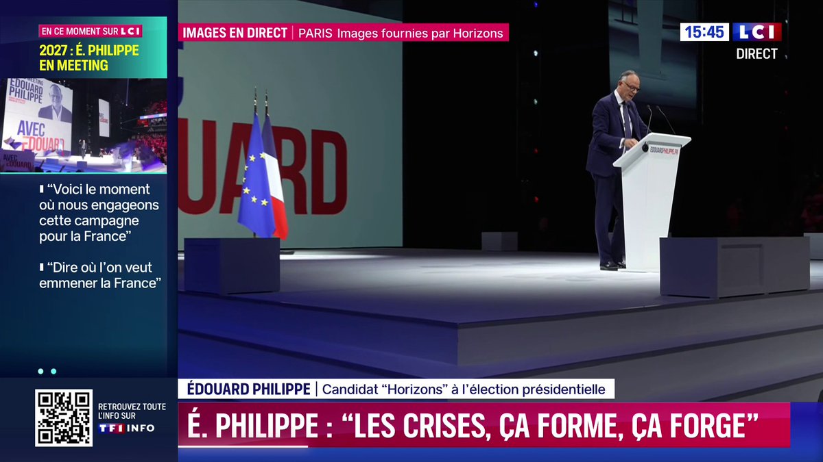 🗣️"Je ne jouerai pas un personnage, je ne promettrai pas ce que je ne crois pas, je ne vais pas fabriquer du spontané, et lorsque les Français auront tranché, je ferai ce que j'aurai dit (...) je serai ce président de la constance" : Edouard Philippe