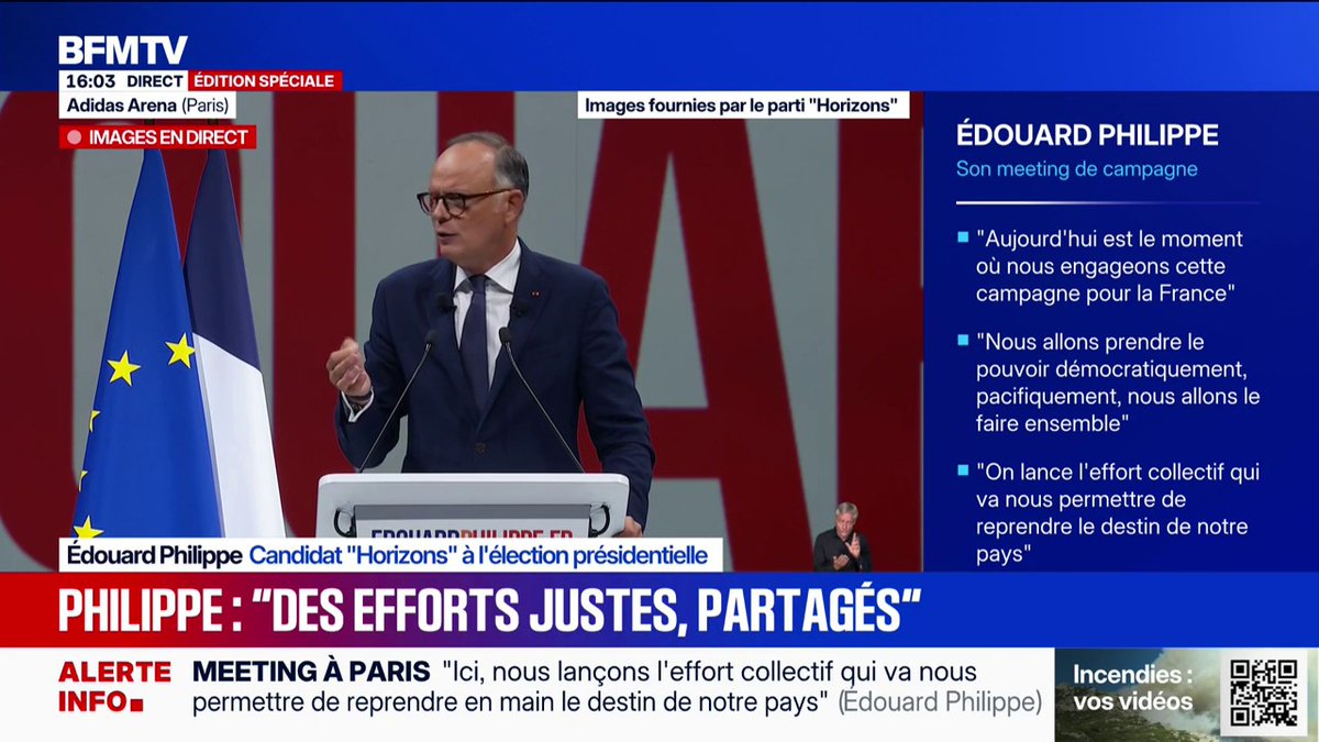 Immigration: "Nous devons sauver ce droit d'asile en écartant fermement toutes celles et ceux qui l'utilisent à contre-emploi", lance Édouard Philippe, candidat Horizons pour 2027