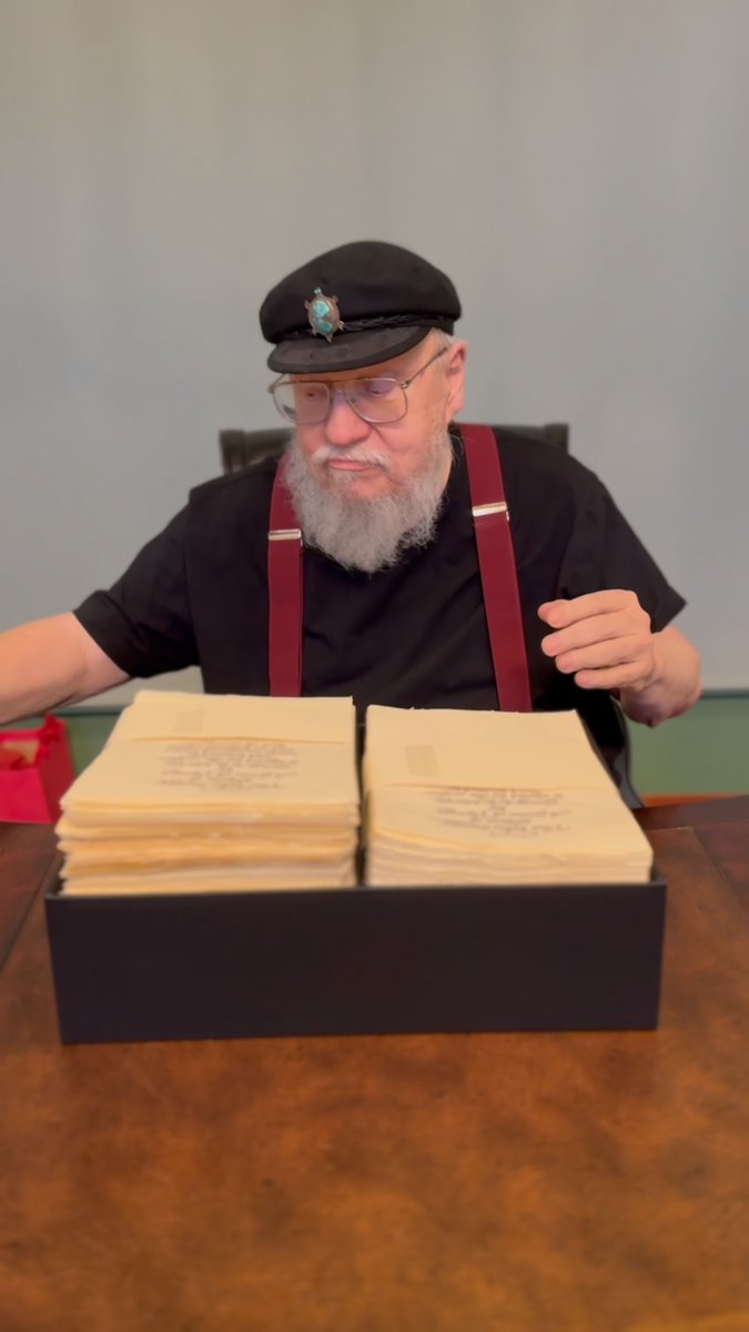 Across the Narrow Sea and back again... Before finding its home inside our Limited Edition of A Game of Thrones, each 24-carat gold limitation label journeyed from the UK to George R. R. Martin in the US, where it was signed before returning home. ๐