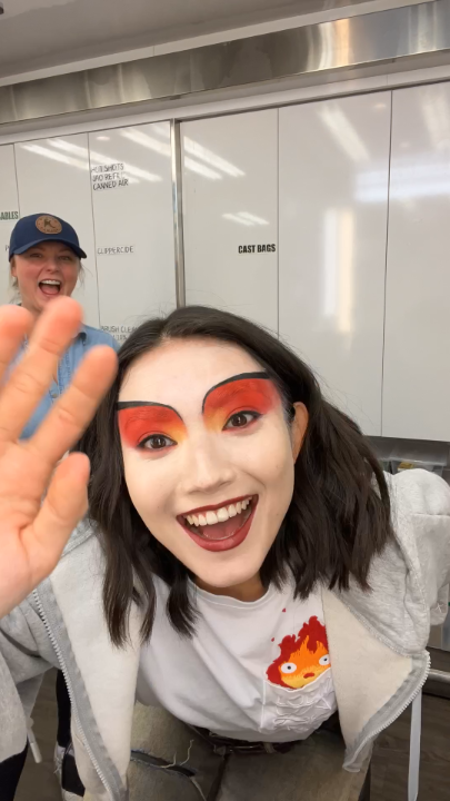 Who better to get into Kyoshi Warrior character with than the leader herself?