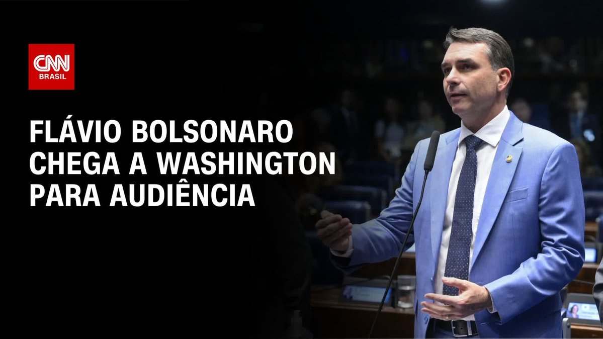 CNN DESTACA FLÁVIO ❤️ - Flávio Bolsonaro, o futuro presidente do Brasil, chega aos EUA para fazer o que o inepto do planalto, não fez e preferiu jogar no colo dos outros desde maio! Obrigado Flávio Bolsonaro! Futuro presidente do Brasil 🇧🇷