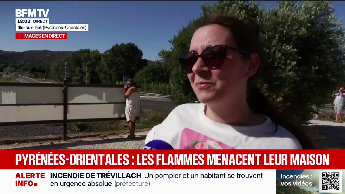 "J'ai peur de tout perdre": l'inquiétude des habitants d'Ille-sur-Têt alors que les flammes menacent leur maison