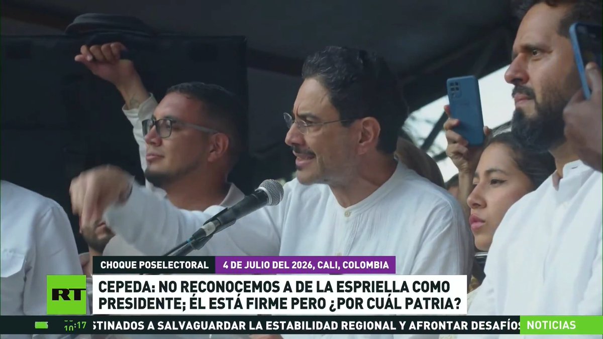 🗣Cepeda: No reconocemos a Abelardo de la Espriella como presidente En Colombia, en un acto multitudinario, el excandidato presidencial, Iván Cepeda, afirma que no reconoce a Abelardo de la Espriella como presidente.