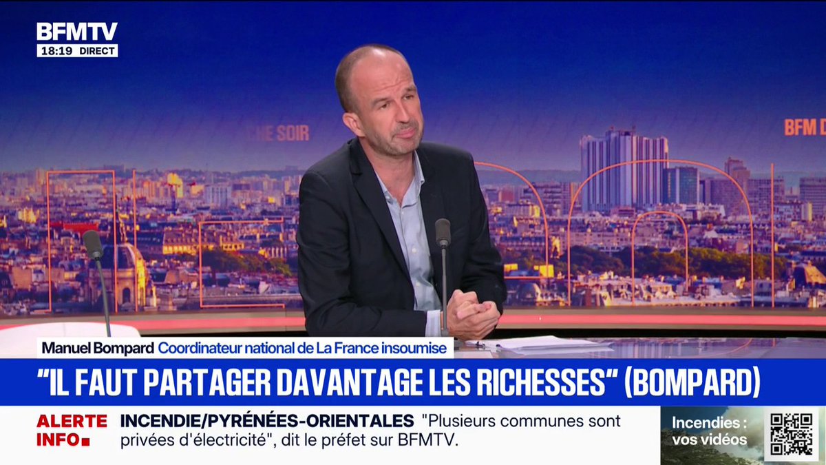 Manuel Bompard, coordinateur national de La France insoumise répond aux attaques d'Edouard Philippe: "la haine n'a jamais fait partie de notre vocabulaire"