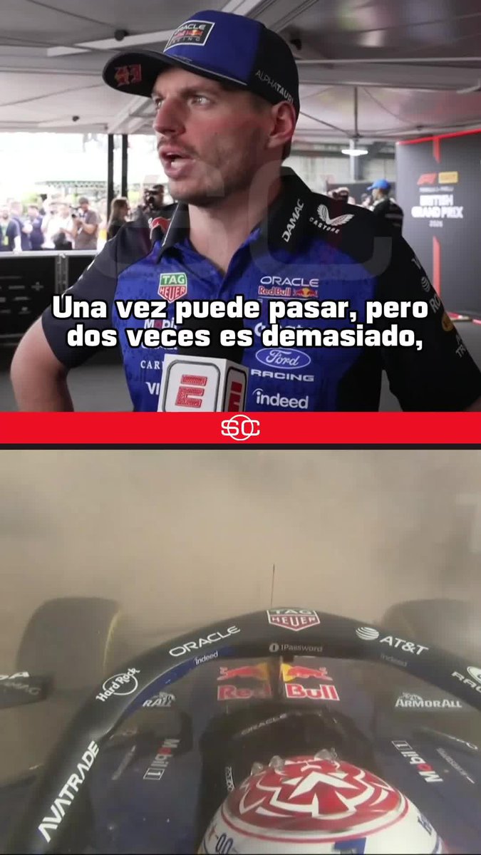 ❌ Así explicó Max Verstappen la acción que lo dejó fuera del #BritishGP... 📺 Toda la temporada de #F1 por #DisneyPlus Plan Premium