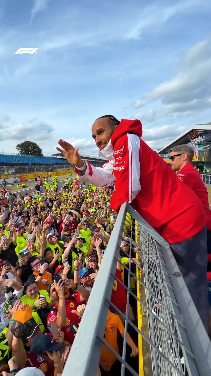 Feeling the love ❤️ #F1 #BritishGP Lewis Hamilton