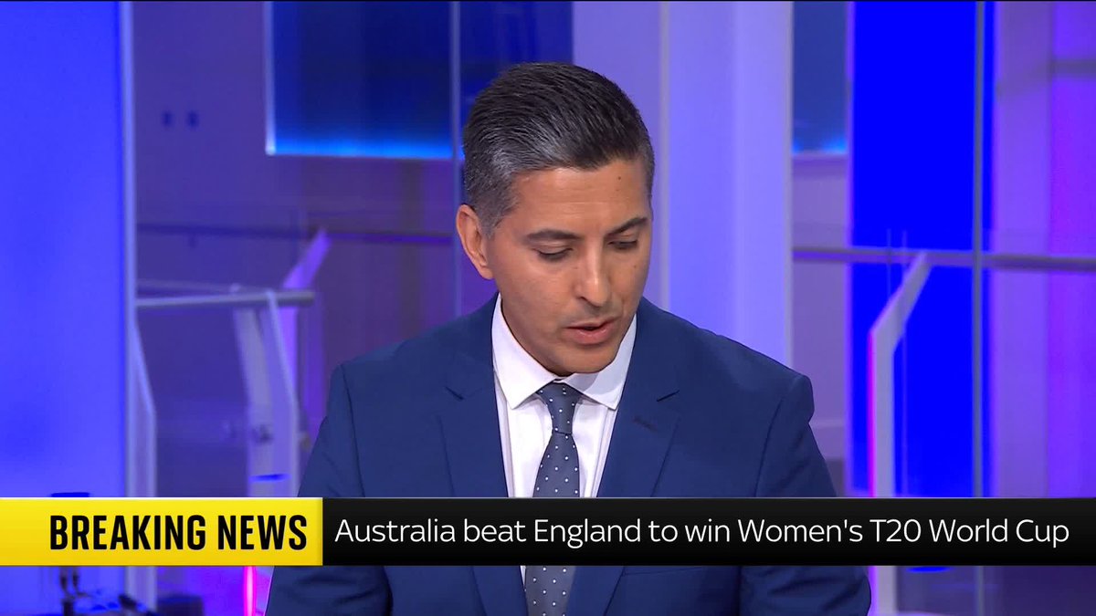 BREAKING: Australia beat England by seven wickets, winning women's T20 World Cup 📺 Sky 501, Virgin 602, Freeview 233 and YouTube