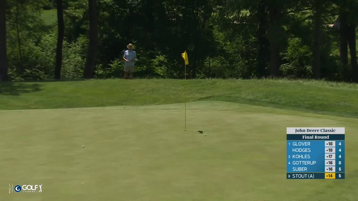 Preston Stout continuing to impress 🔥 The Oklahoma State Cowboy Golf standout and top-ranked amateur in the world knocks it close for another birdie. He's only three back.