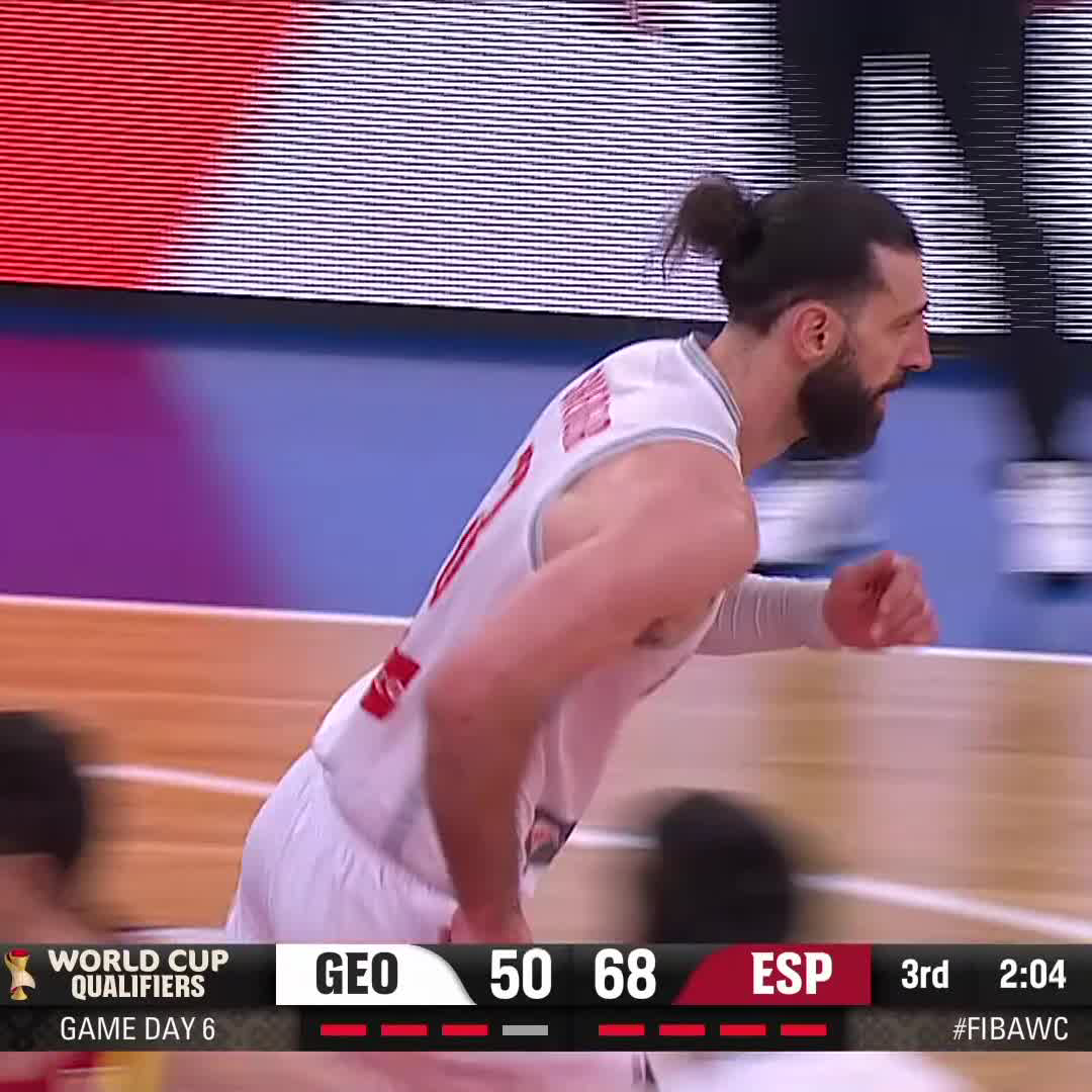 📊 37 PTS 10 REB 4 STL Captain Georgia delivers again 🫡🇬🇪 #FIBAWC x #StepItUpGeorgia